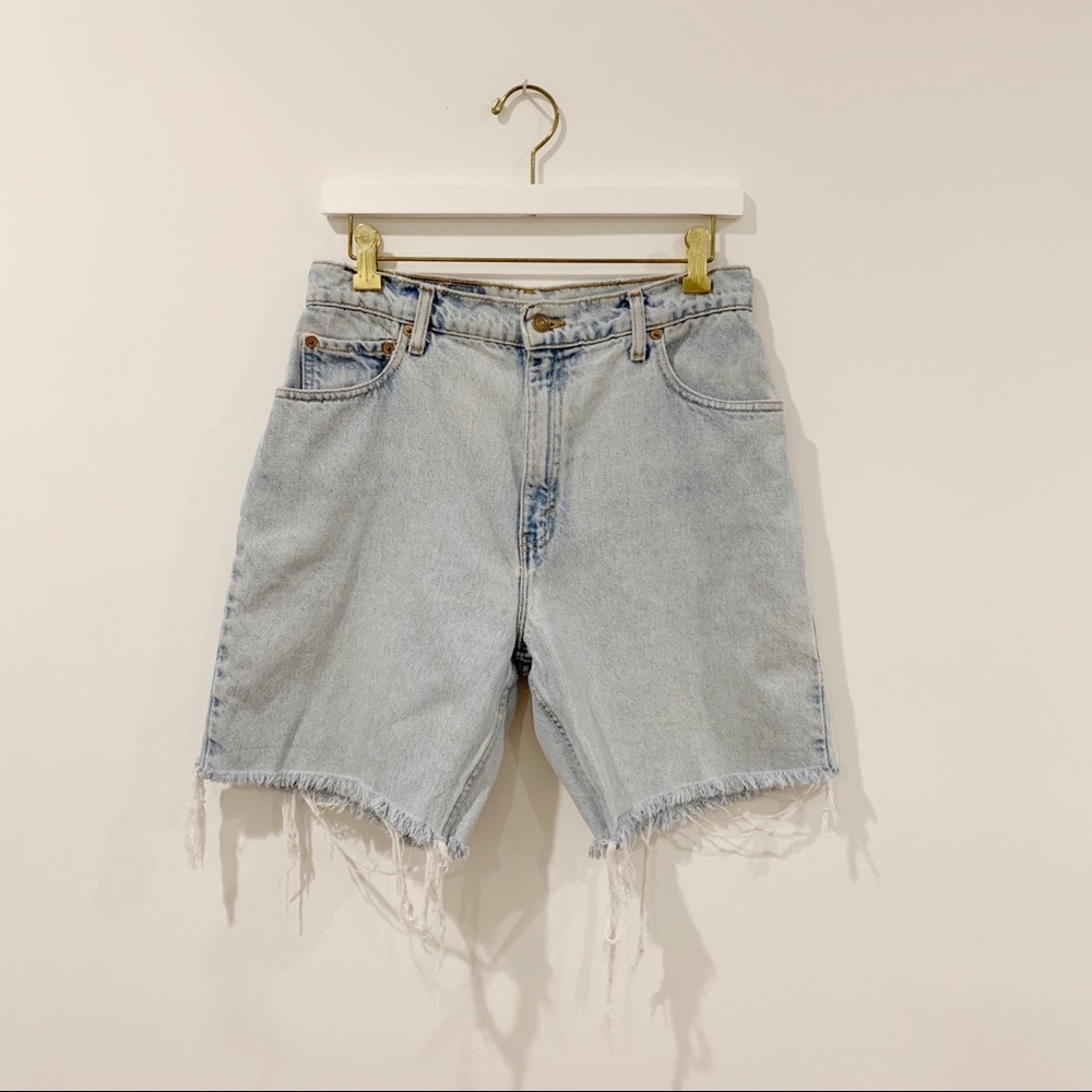 VINTAGE LEVI'S 551 HIGH RISE DENIM LONG SHORTS